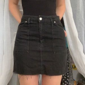 Topshop- Black denim skirt